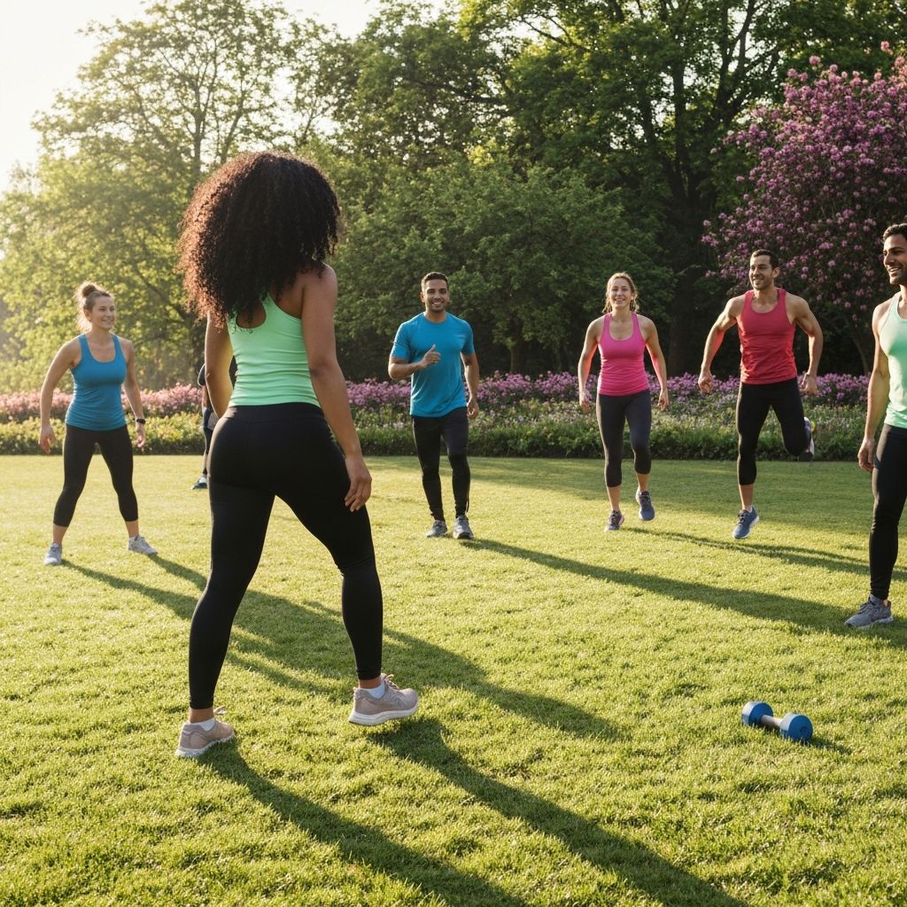 Park Rangers outdoor group workout session